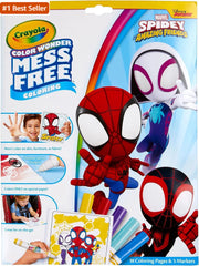 Crayola Spiderman Color Wonder Coloring Set, 18 Spiderman Mess Free Coloring Pages