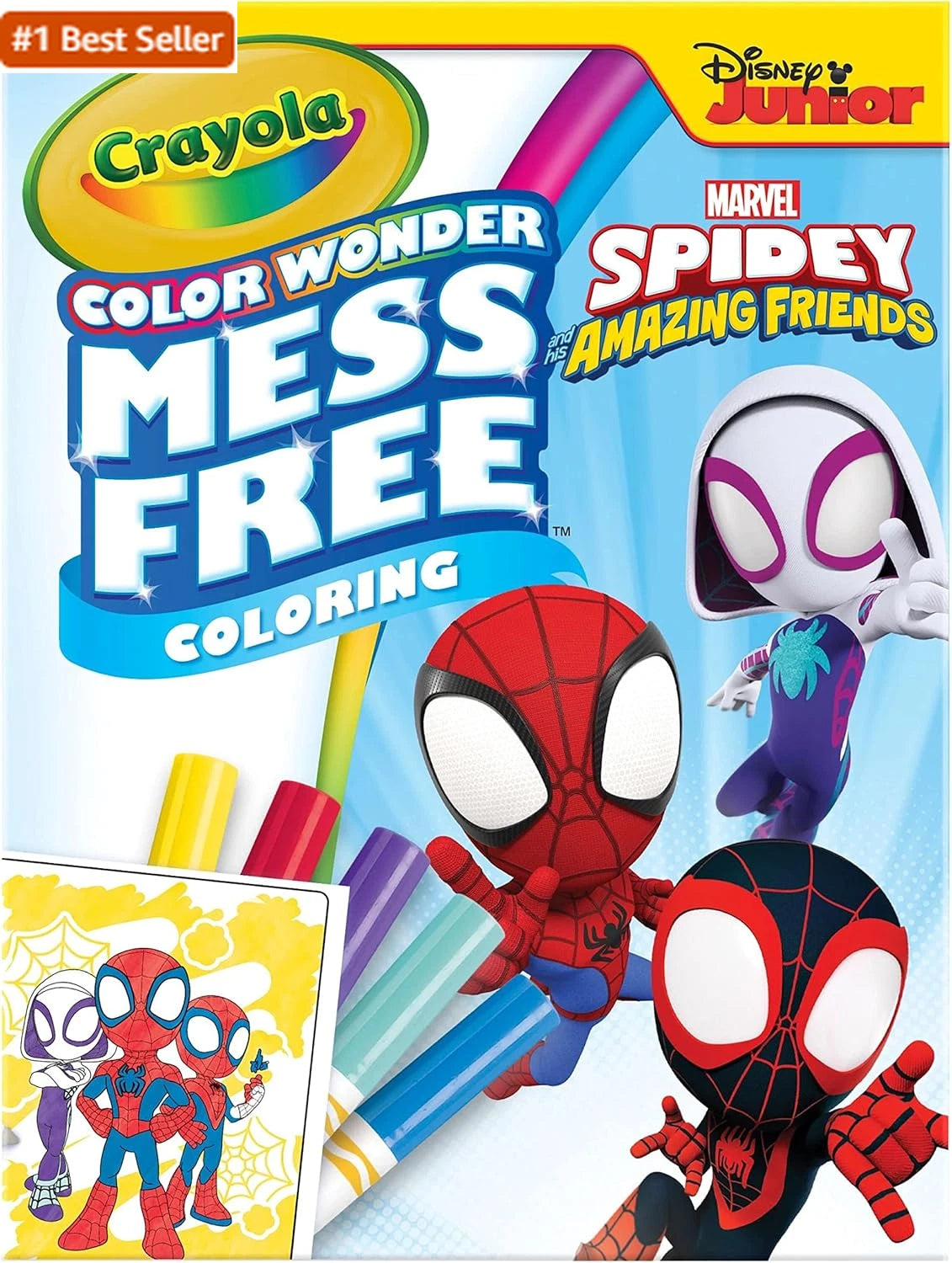 Crayola Spiderman Color Wonder Coloring Set, 18 Spiderman Mess Free Coloring Pages thumbnail