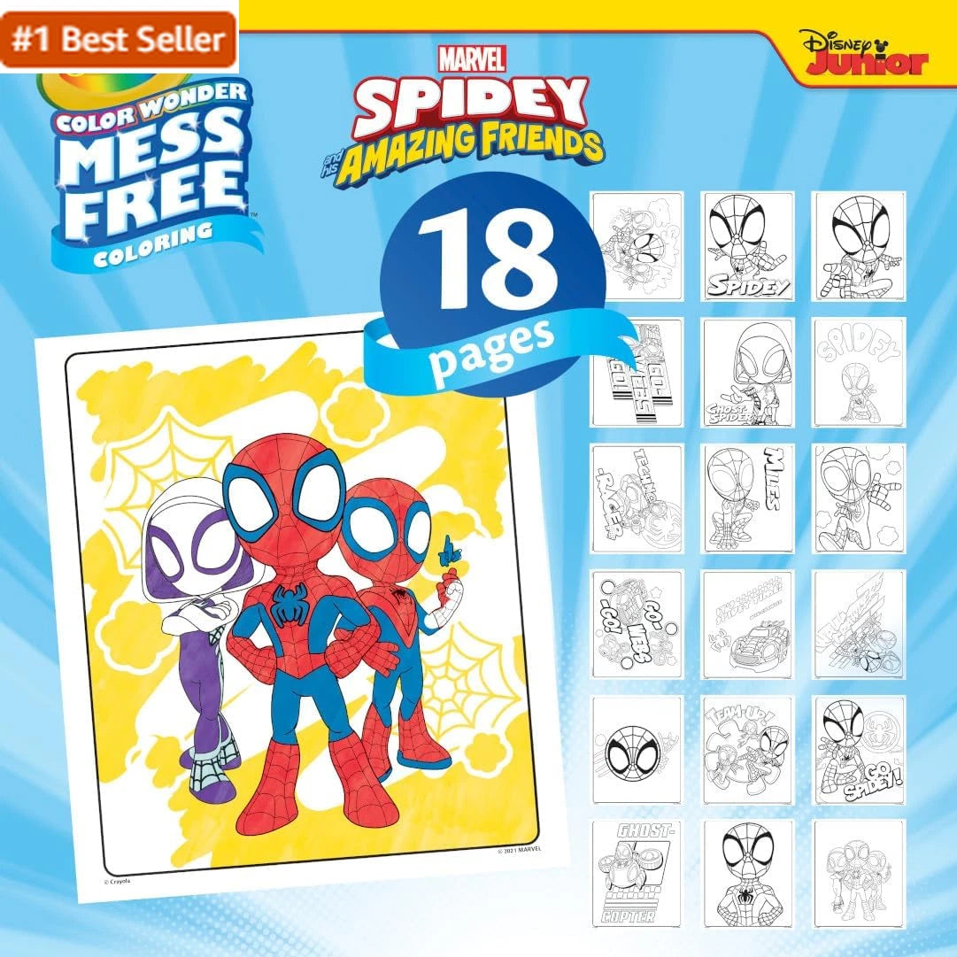 Crayola Spiderman Color Wonder Coloring Set, 18 Spiderman Mess Free Coloring Pages thumbnail