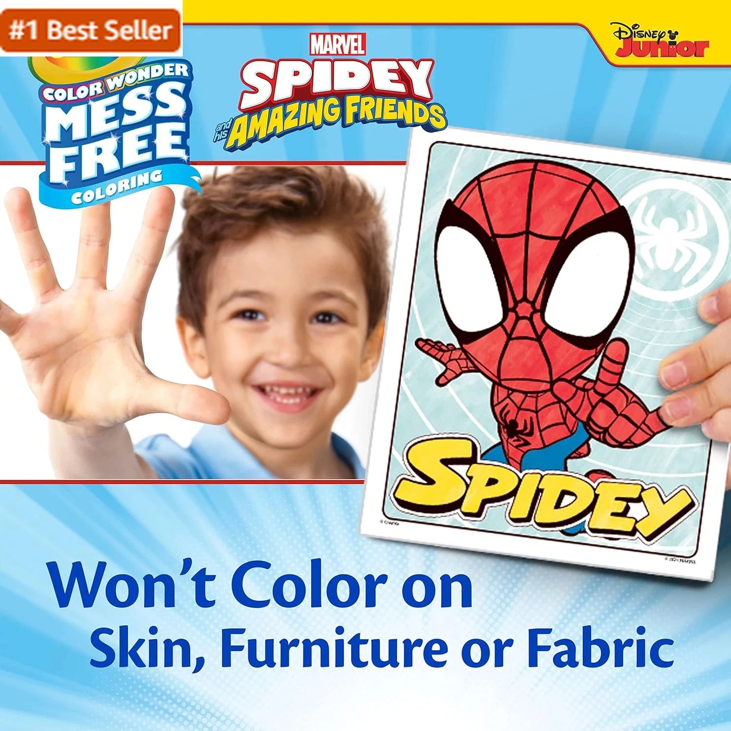 Crayola Spiderman Color Wonder Coloring Set, 18 Spiderman Mess Free Coloring Pages thumbnail