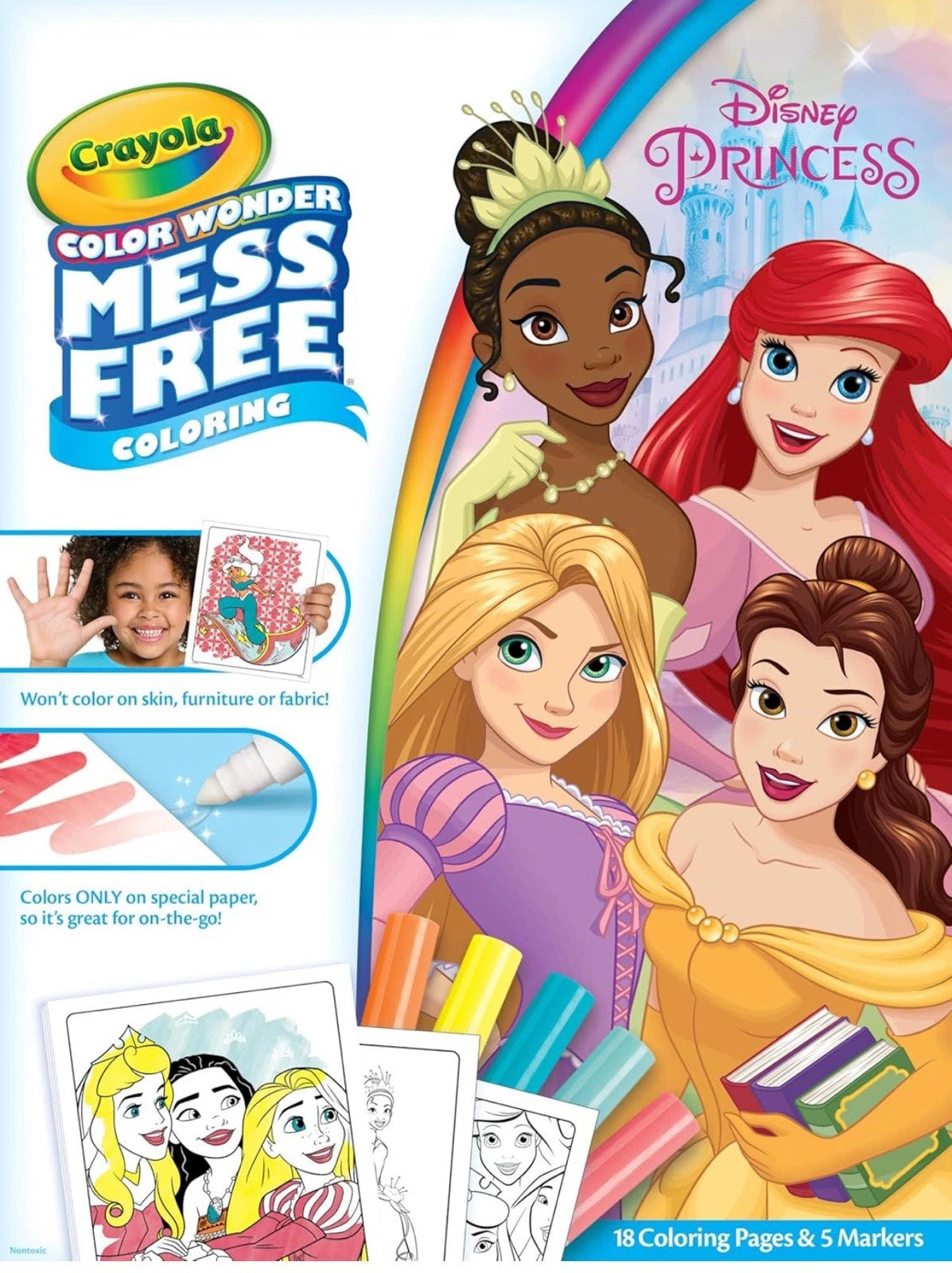 Crayola Color Wonder Disney Princess Foldalope Mess-Free Coloring Book with Markers