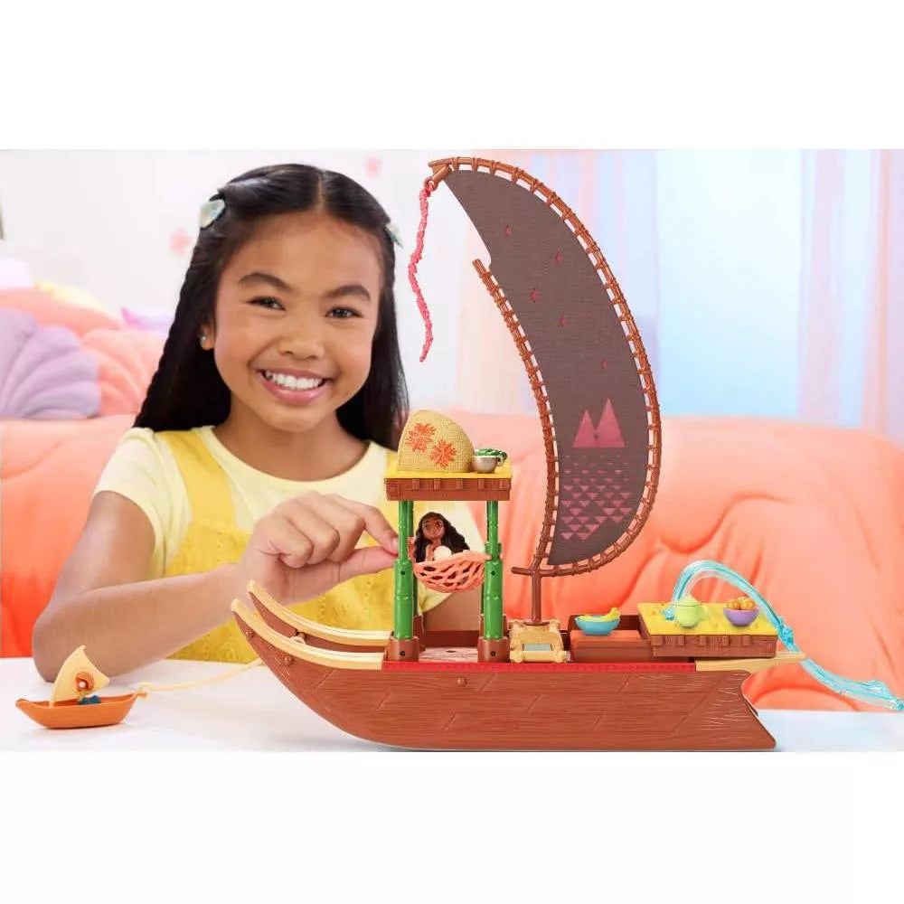 Disney Moana 2 Toys, Moana’s Adventure Canoe Playset with 1 Small Doll, 1 Canoe & 10 Accessories thumbnail