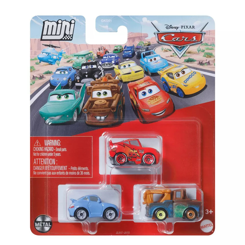 Disney Pixar Cars Mini Racers Sally, McQueen & Mater 3-Pack thumbnail