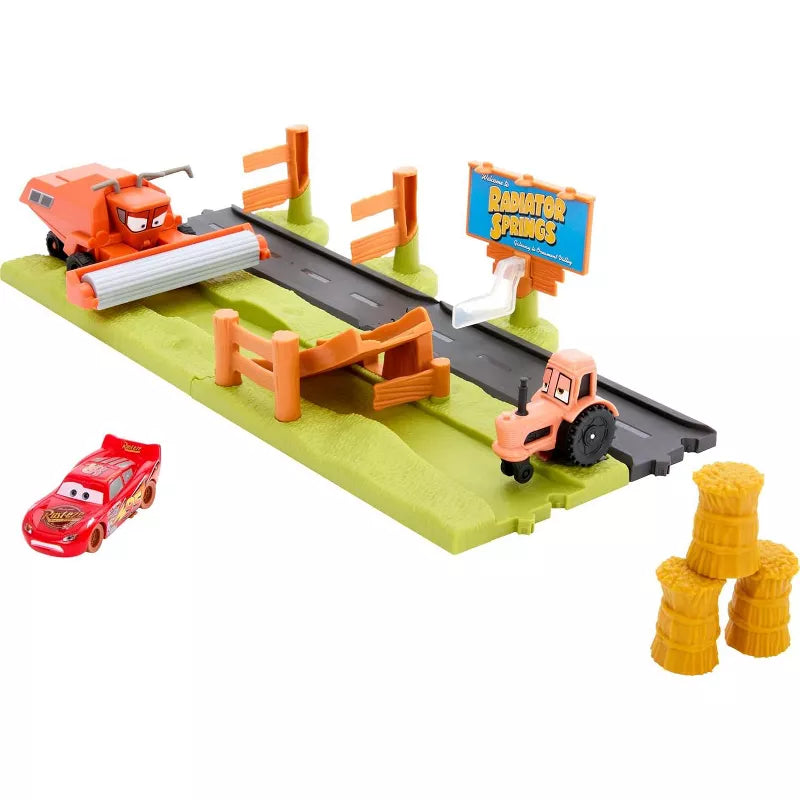 Disney Pixar Cars Frank Escape & Stunt Race Set 3 Vehicles Lightning McQueen thumbnail
