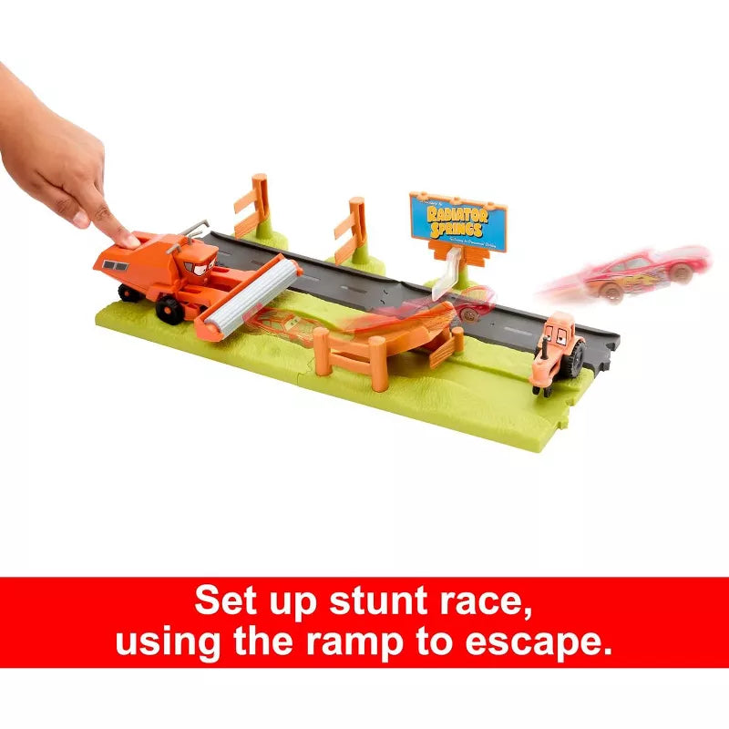 Disney Pixar Cars Frank Escape & Stunt Race Set 3 Vehicles Lightning McQueen thumbnail