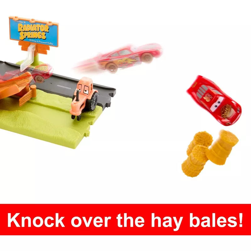 Disney Pixar Cars Frank Escape & Stunt Race Set 3 Vehicles Lightning McQueen thumbnail