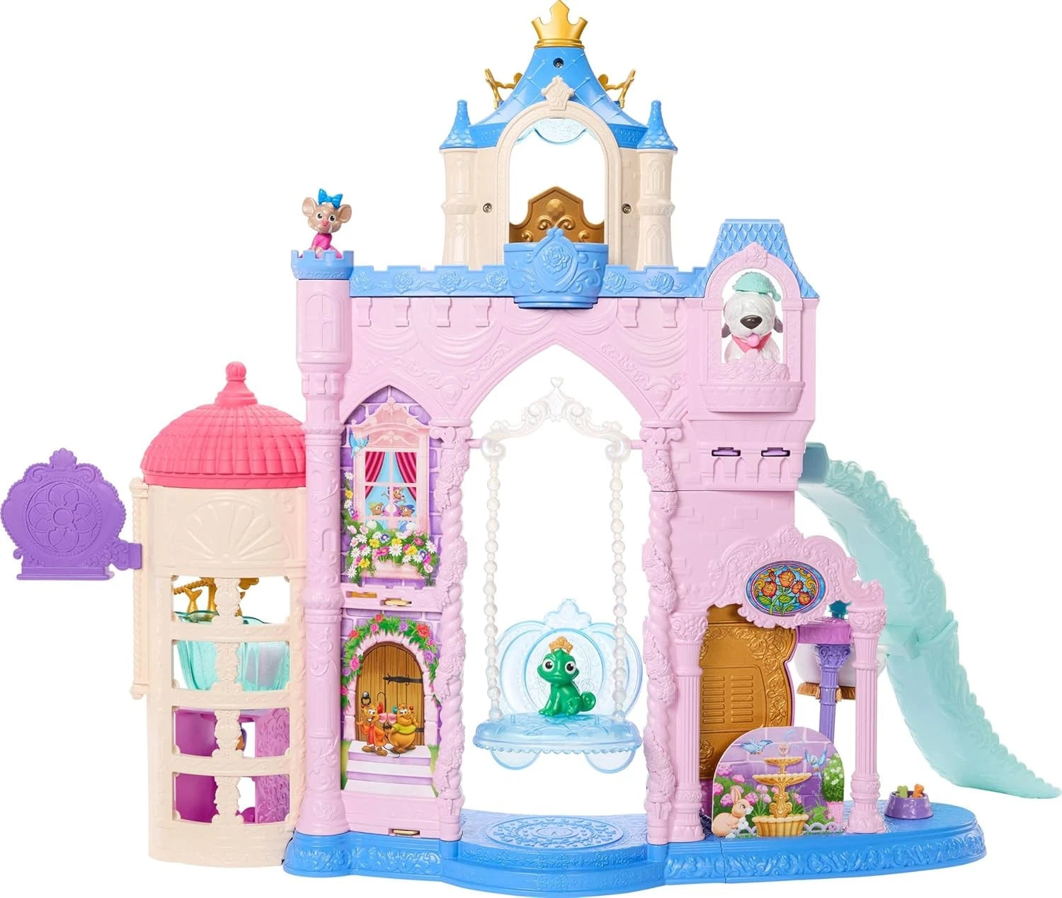 Disney Princess Pet Palace Playset with Mini Furniture and Accessories, Colorful Dollhouse Style Playset for Kids thumbnail
