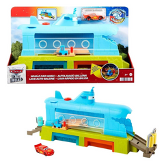 Disney and Pixar Cars Submarine Car Wash Playset with Color-Change Lightning McQueen Toy Car. Elevate playtime with the Disney and Pixar Cars Color-Changing Submarine Car Wash Playset. HGV70