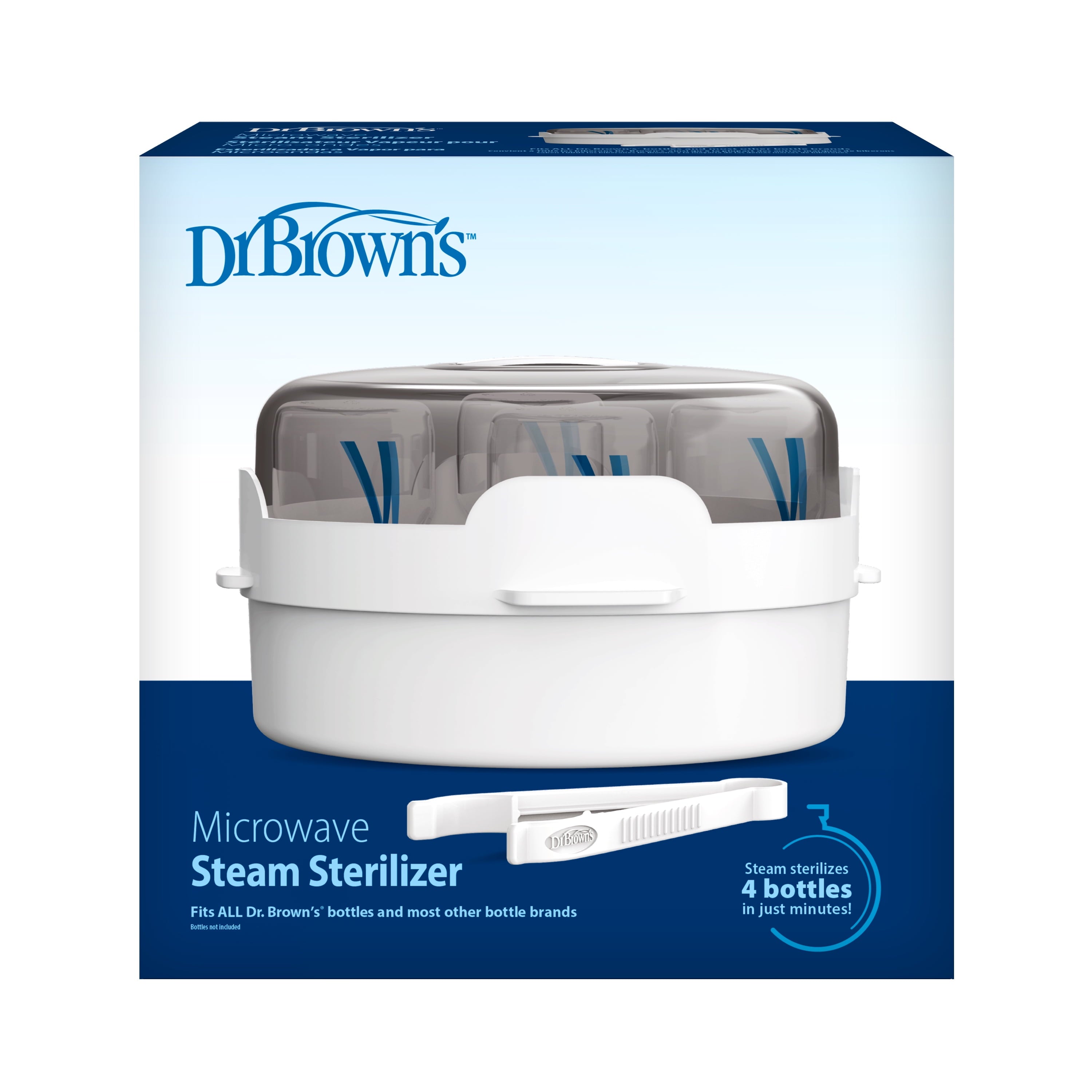 Microwave Steam Sterilizer, Quickly Sterilize Baby Bottles, Pacifiers, Breast Pump Parts, & Accessories, Travel-Friendly, BPA Free, 1 Pack thumbnail