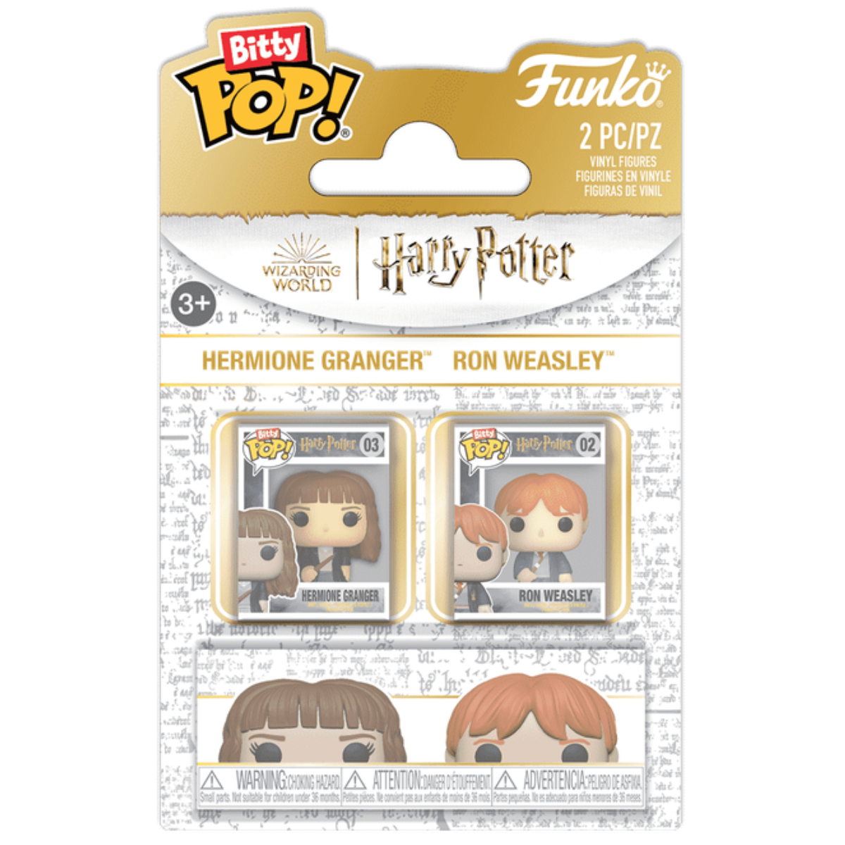 FUNKO Bitty POP: Harry Potter 2-Pack – Includes Ron Weasley and Hermione Granger Collectible Mini Vinyl Figures, Perfect for Display and Collectors thumbnail