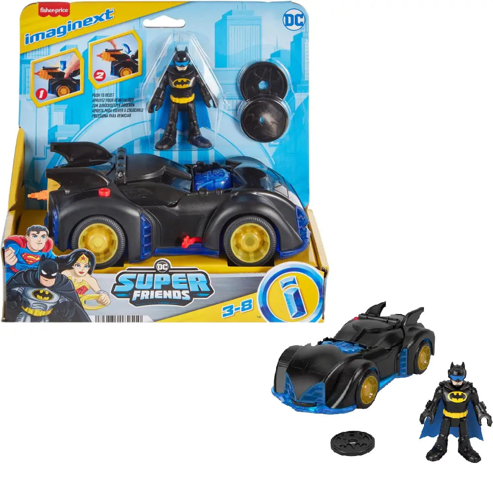 Fisher-Price Imaginext DC Super Friends Batman Toy Shake & Spin Batmobile thumbnail