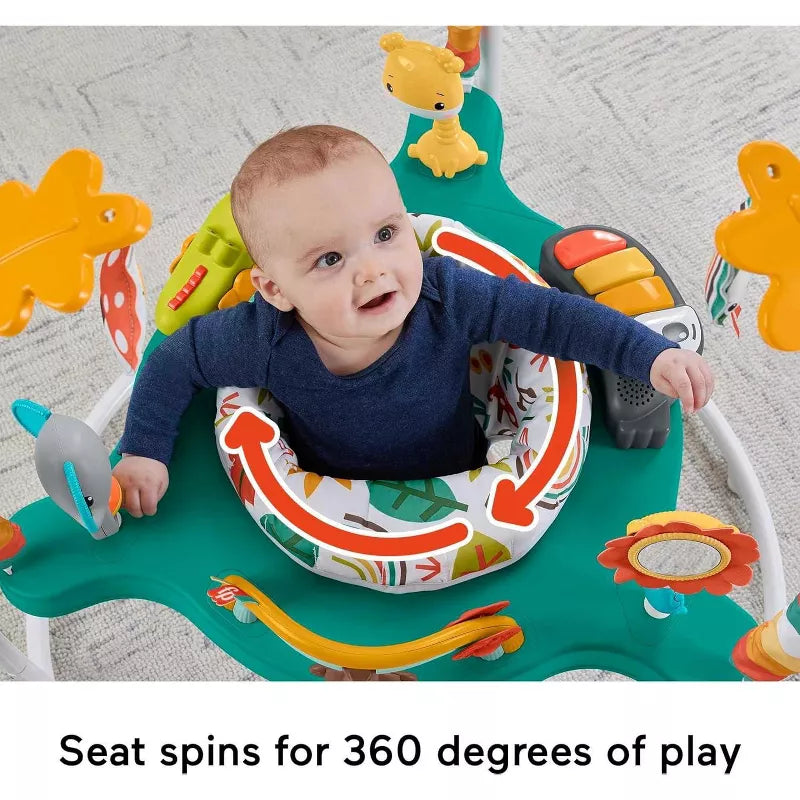 Fisher-Price Baby Bouncer Whimsical Forest Jumperoo Activity Center thumbnail