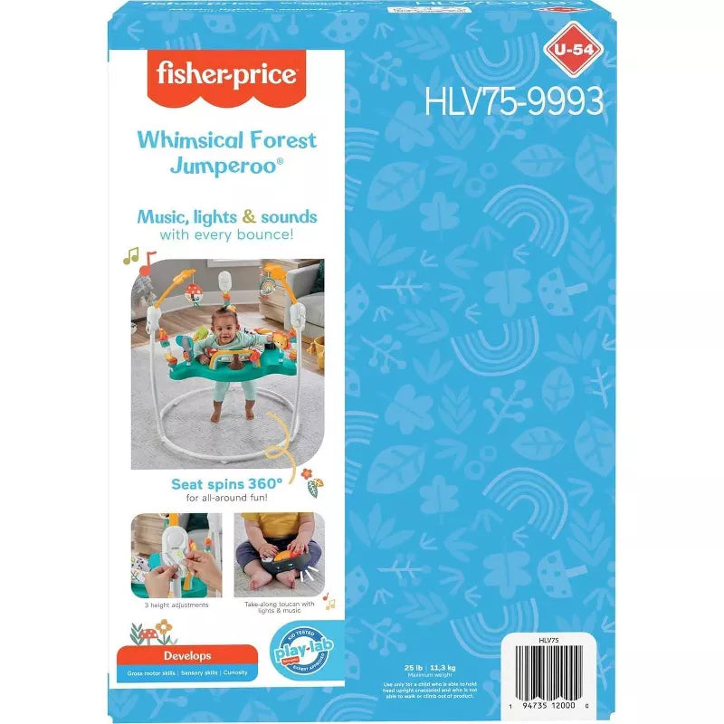 Fisher-Price Baby Bouncer Whimsical Forest Jumperoo Activity Center thumbnail