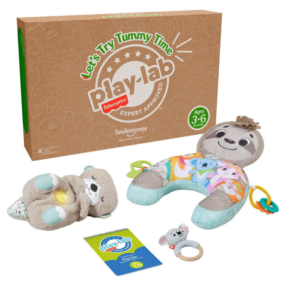 Fisher-Price Baby Play Kit Let’s Try Tummy Time Gift Set HNT99 thumbnail