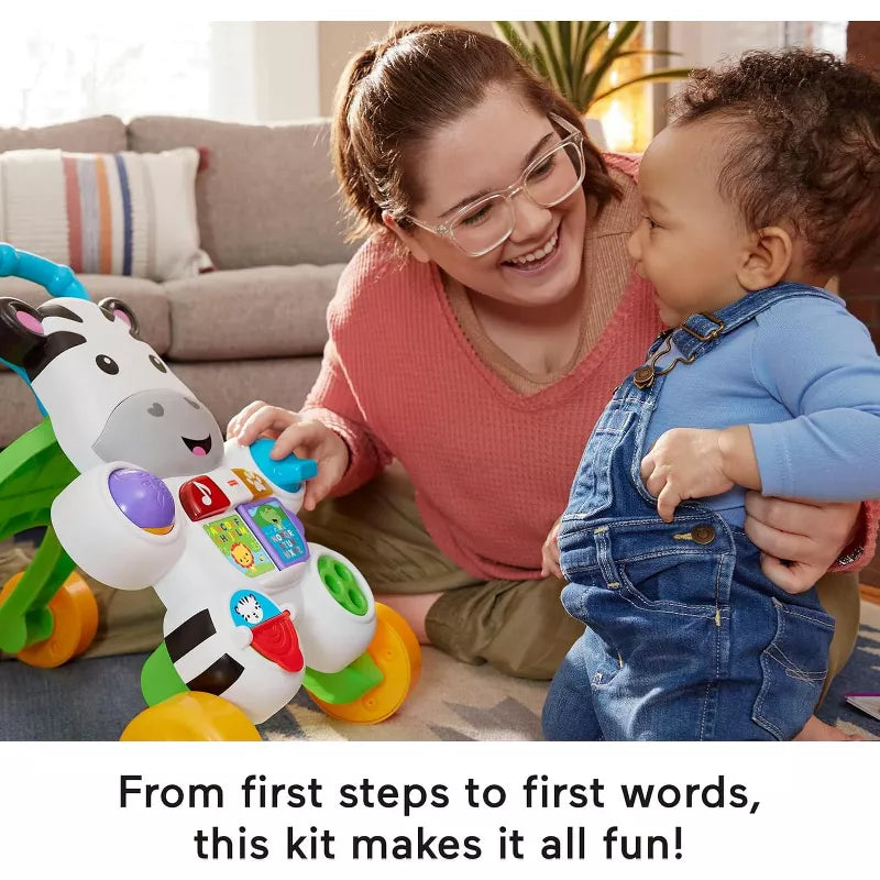 Fisher-Price Baby & Toddler Play Kit Let’s Walk & Talk Gift Set, Developmental Toys & Activity Guide thumbnail