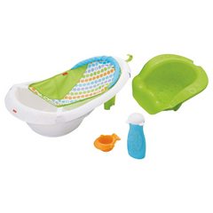 Fisher-Price Baby to Toddler Bath 4-In-1 Sling N Seat Tub Green CHM32