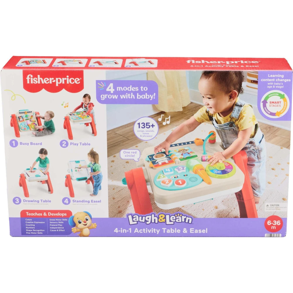 Fisher-Price Laugh & Learn 4-In-1 Activity Table & Art Easel