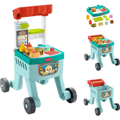 Fisher-Price Laugh & Learn 4-In-1 Snack Cart Push Walker Baby & Toddler