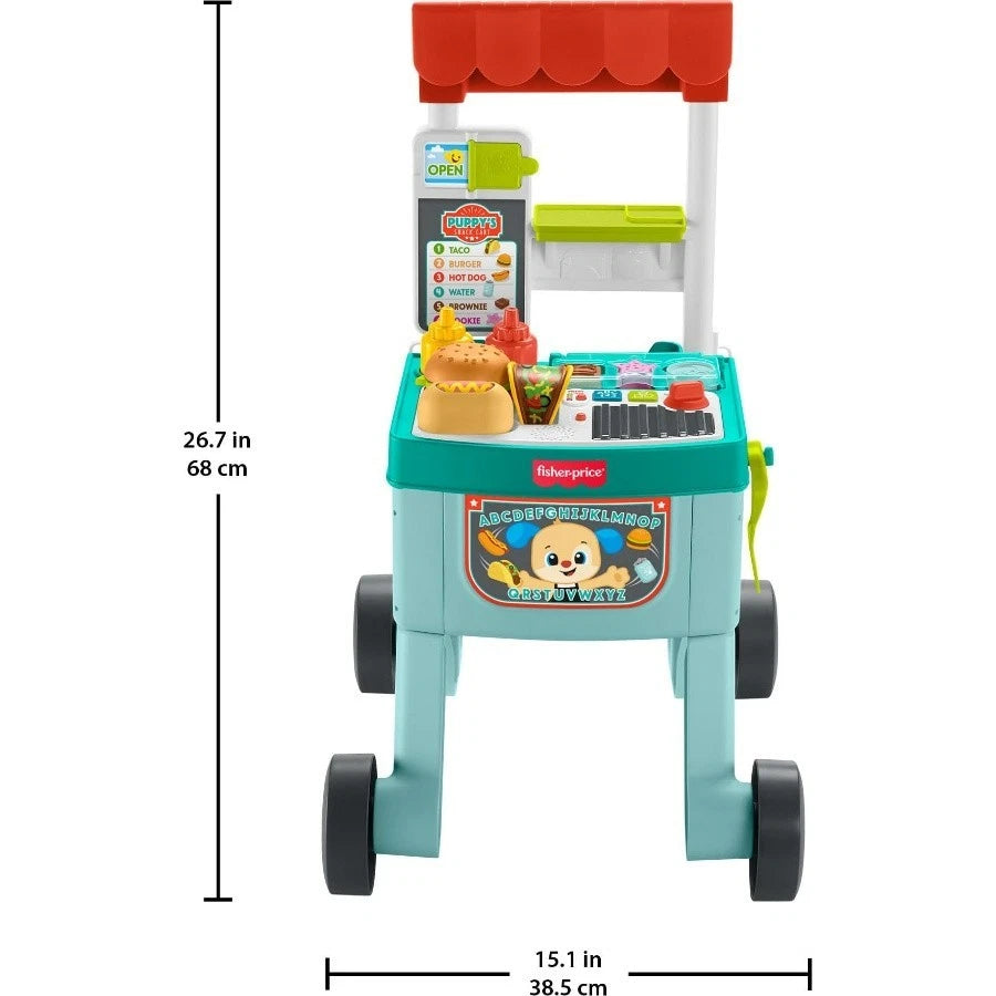 Fisher-Price Laugh & Learn 4-In-1 Snack Cart Push Walker Baby & Toddler thumbnail