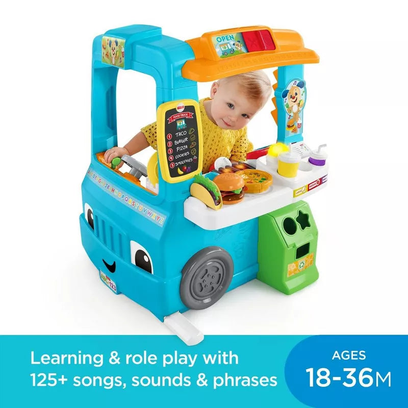 Fisher-Price Laugh & Learn Servin' Up Fun Food Truck with 20+ Piece Accessory Set thumbnail