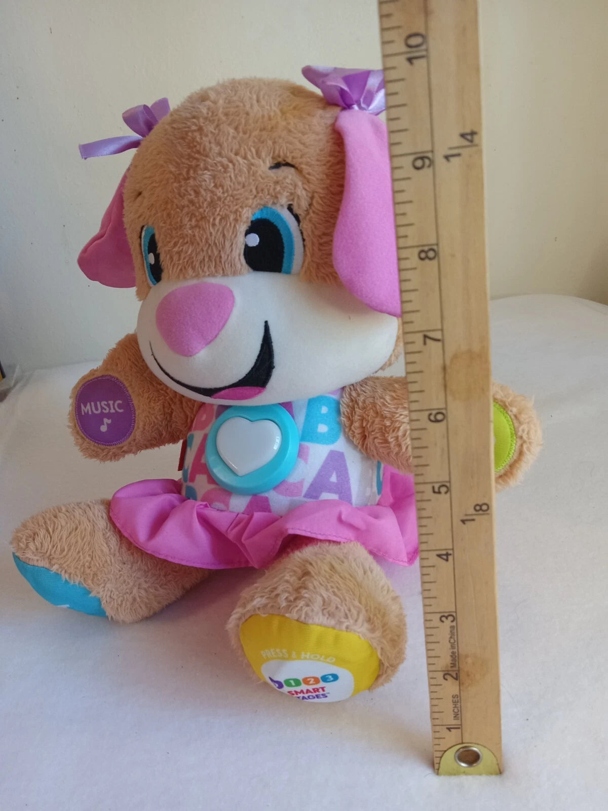 Fisher-Price Laugh & Learn Smart Stages Sis Pink Plush Musical Learning Toy for Baby & Toddler thumbnail