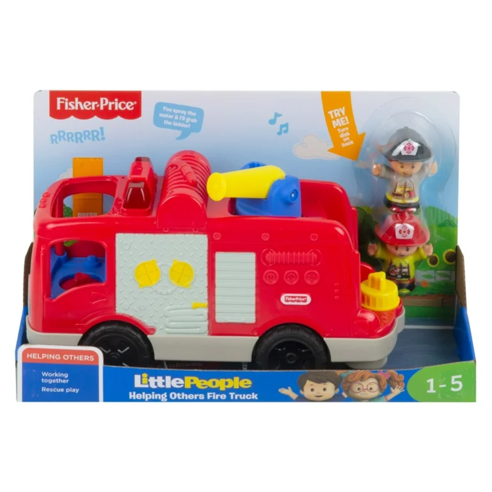 Fisher-Price Little People Helping Others Fire Truck FMN98 thumbnail