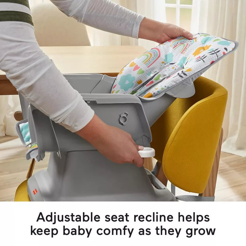 Fisher-Price SpaceSaver Simple Clean High Chair with Wraparound Deep-Dish Tray, Removable Tray Liner, 3 Recline Positions for Toddlers, thumbnail