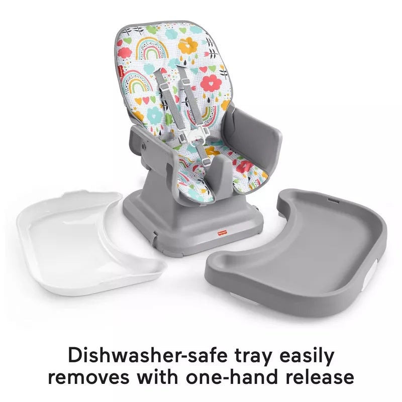Fisher-Price SpaceSaver Simple Clean High Chair with Wraparound Deep-Dish Tray, Removable Tray Liner, 3 Recline Positions for Toddlers, thumbnail