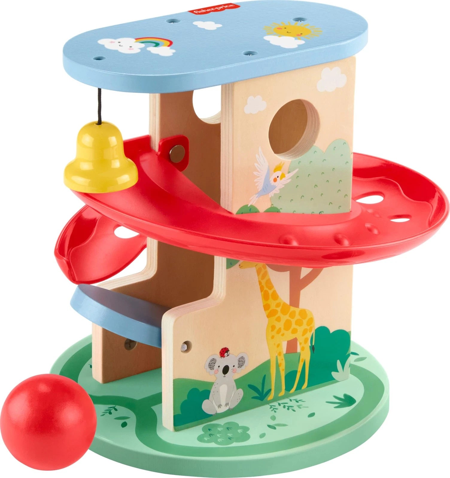 Fisher-Price Wooden Treehouse Ball Run Baby & Toddler Toy