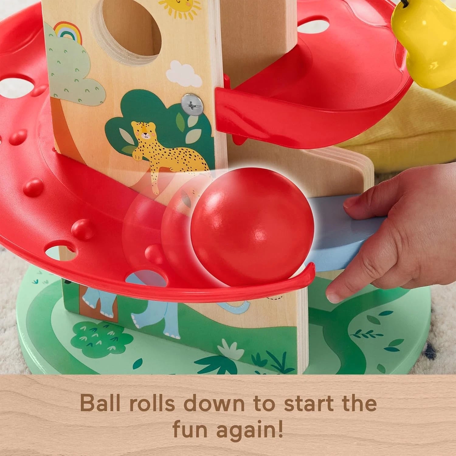 Fisher-Price Wooden Treehouse Ball Run Baby & Toddler Toy thumbnail