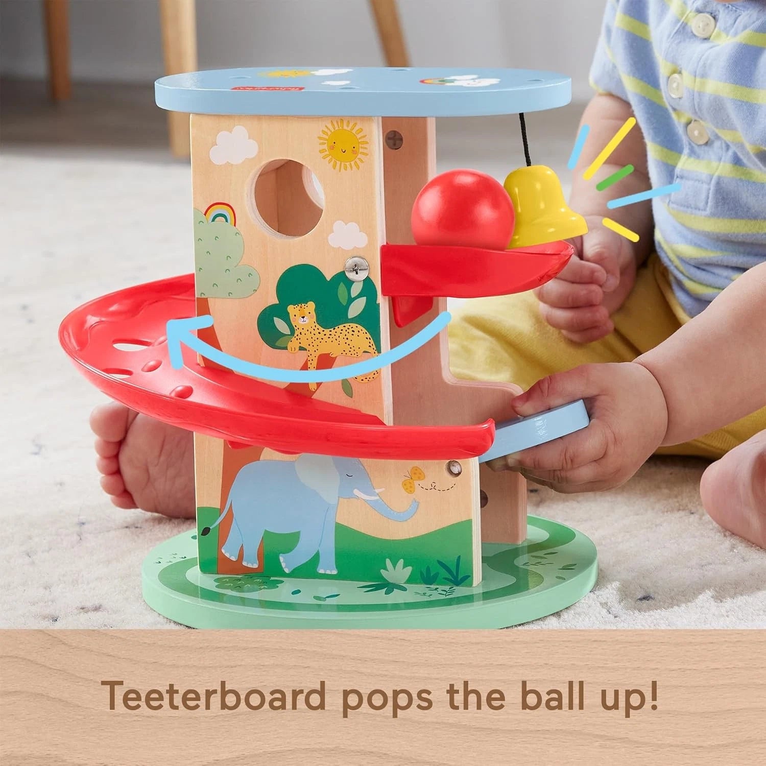 Fisher-Price Wooden Treehouse Ball Run Baby & Toddler Toy thumbnail