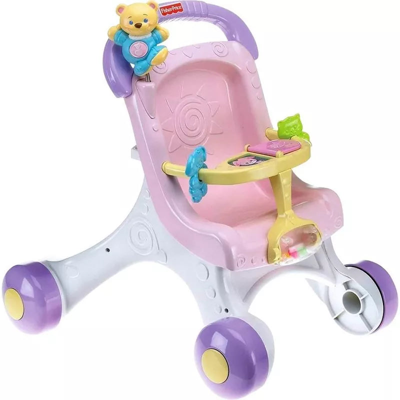 Fisher Price - Smart Stages Brilliant Motor Skills Basics - Stroll Along Mom Toddler Stroller / Walker thumbnail