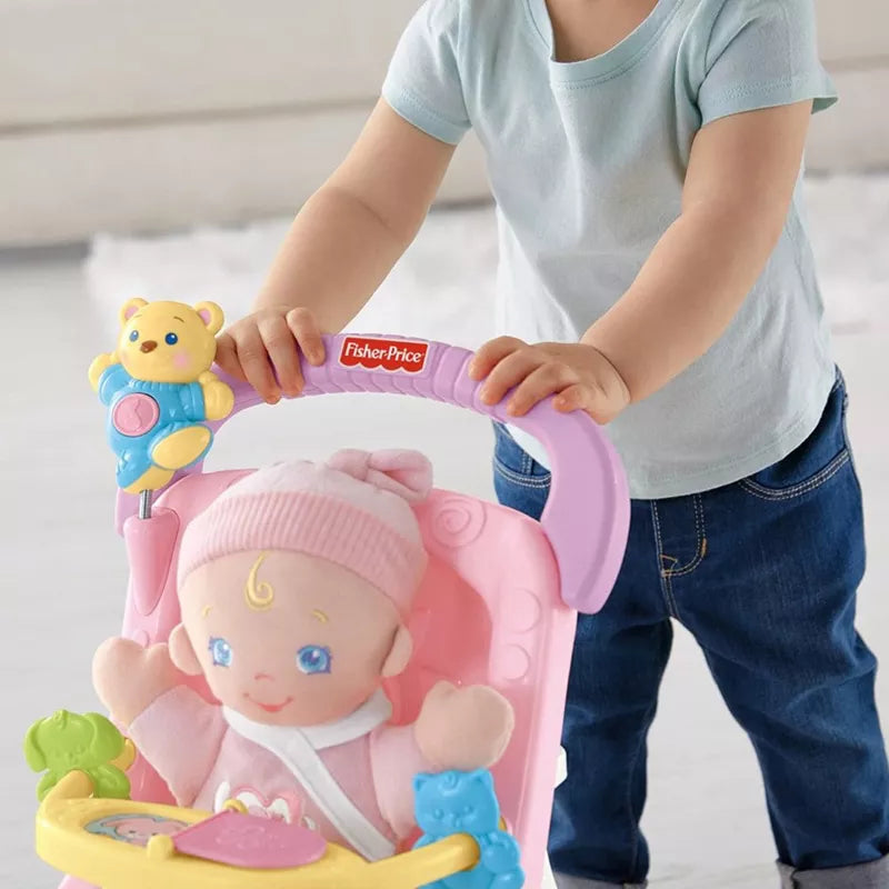 Fisher Price - Smart Stages Brilliant Motor Skills Basics - Stroll Along Mom Toddler Stroller / Walker thumbnail