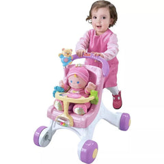 Fisher Price - Smart Stages Brilliant Motor Skills Basics - Stroll Along Mom Toddler Stroller / Walker
