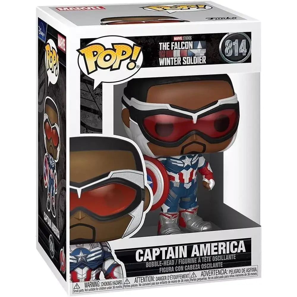 Funko POP Marvel: Falcon and The Winter Soldier - Captain America. Honor the legacy of Captain America with this Funko POP! showcasing Sam Wilson in his signature suit—perfect for Marvel fans who appreciate the character’s journey in the MCU. F-51630 thumbnail