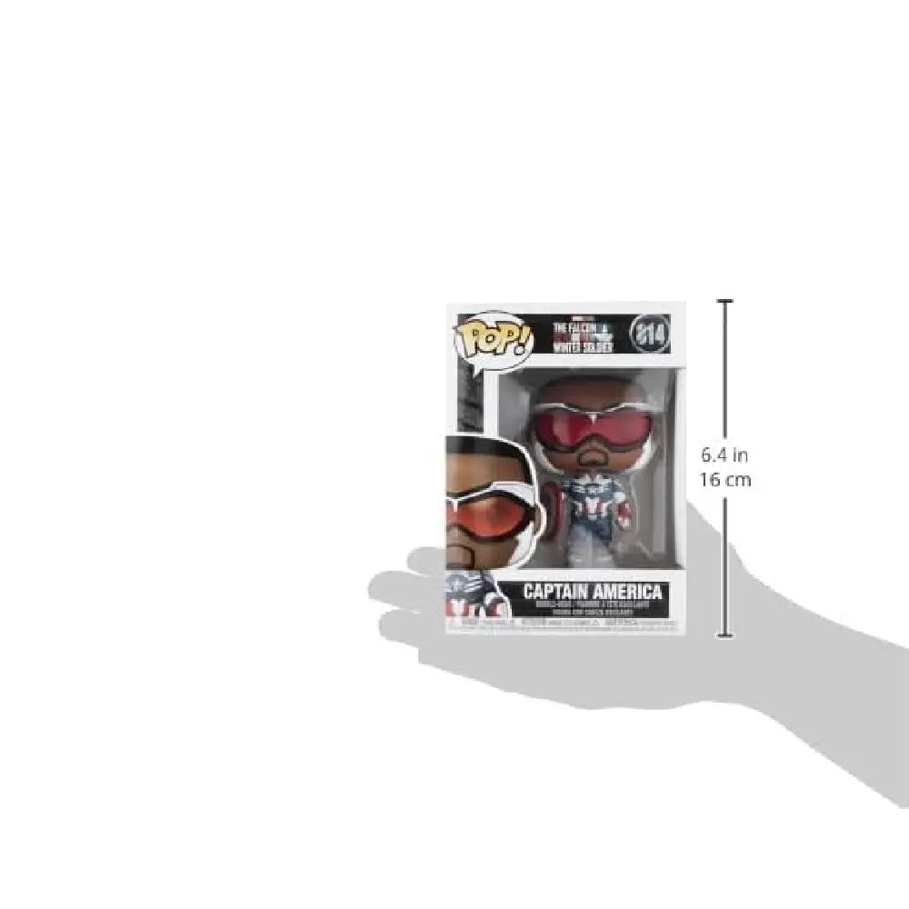 Funko POP Marvel: Falcon and The Winter Soldier - Captain America. Honor the legacy of Captain America with this Funko POP! showcasing Sam Wilson in his signature suit—perfect for Marvel fans who appreciate the character’s journey in the MCU. F-51630 thumbnail