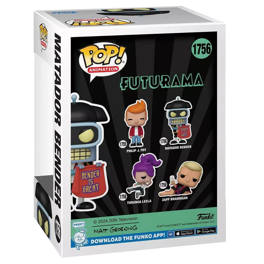 Funko POP TV: Futurama - Bender - (Matador) thumbnail