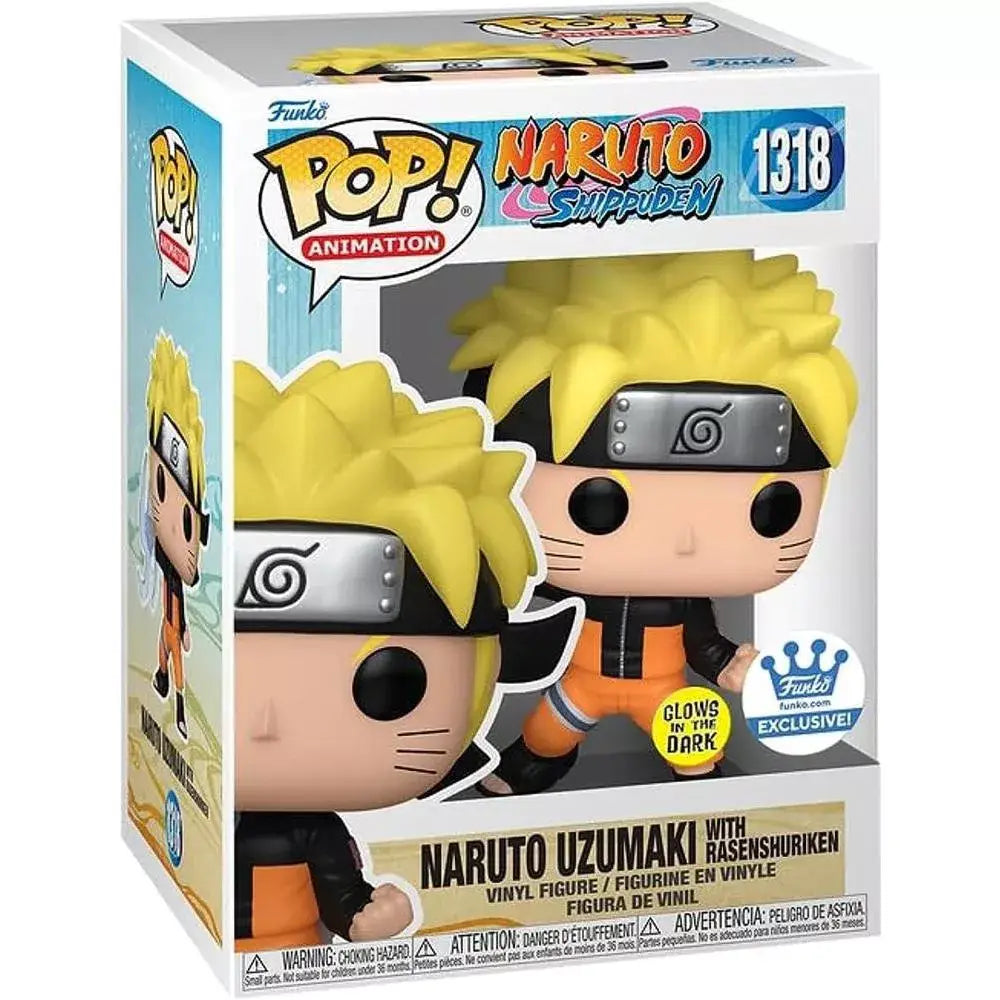 Funko Pop! Animation: Naruto Uzumaki -Glow in The Dark  Exclusive. The glow-in-the-dark feature gives the figure a magical touch, enhancing its appeal and making it stand out in low-light settings for passionate collectors. F-60926 thumbnail
