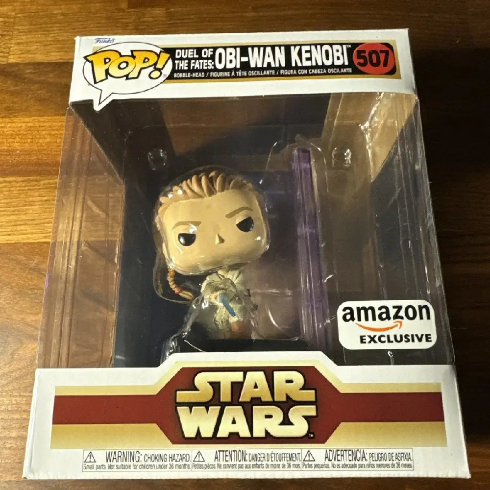 Funko Pop! Deluxe Star Wars: Duel of The Fates - OBI-Wan Kenobi Amazon Exclusive.  As an exclusive edition, this Funko Pop! may include unique packaging or special accessories that set it apart from regular Obi-Wan figures. F-62663 thumbnail