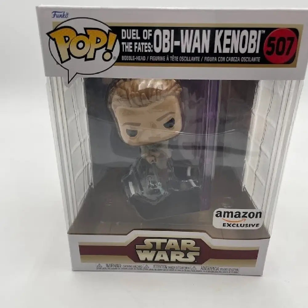 Funko Pop! Deluxe Star Wars: Duel of The Fates - OBI-Wan Kenobi Amazon Exclusive.  As an exclusive edition, this Funko Pop! may include unique packaging or special accessories that set it apart from regular Obi-Wan figures. F-62663 thumbnail