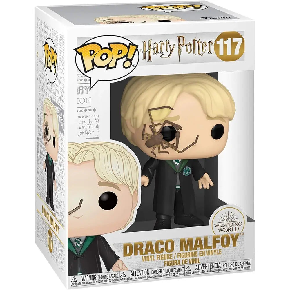 Funko Pop! Harry Potter: Harry Potter -Draco Malfoy with Whip Spider. This Funko Pop! figure showcases Malfoy alongside his distinctive whip spider, making it a special piece for fans seeking unique and exclusive collectibles. F-48069 thumbnail