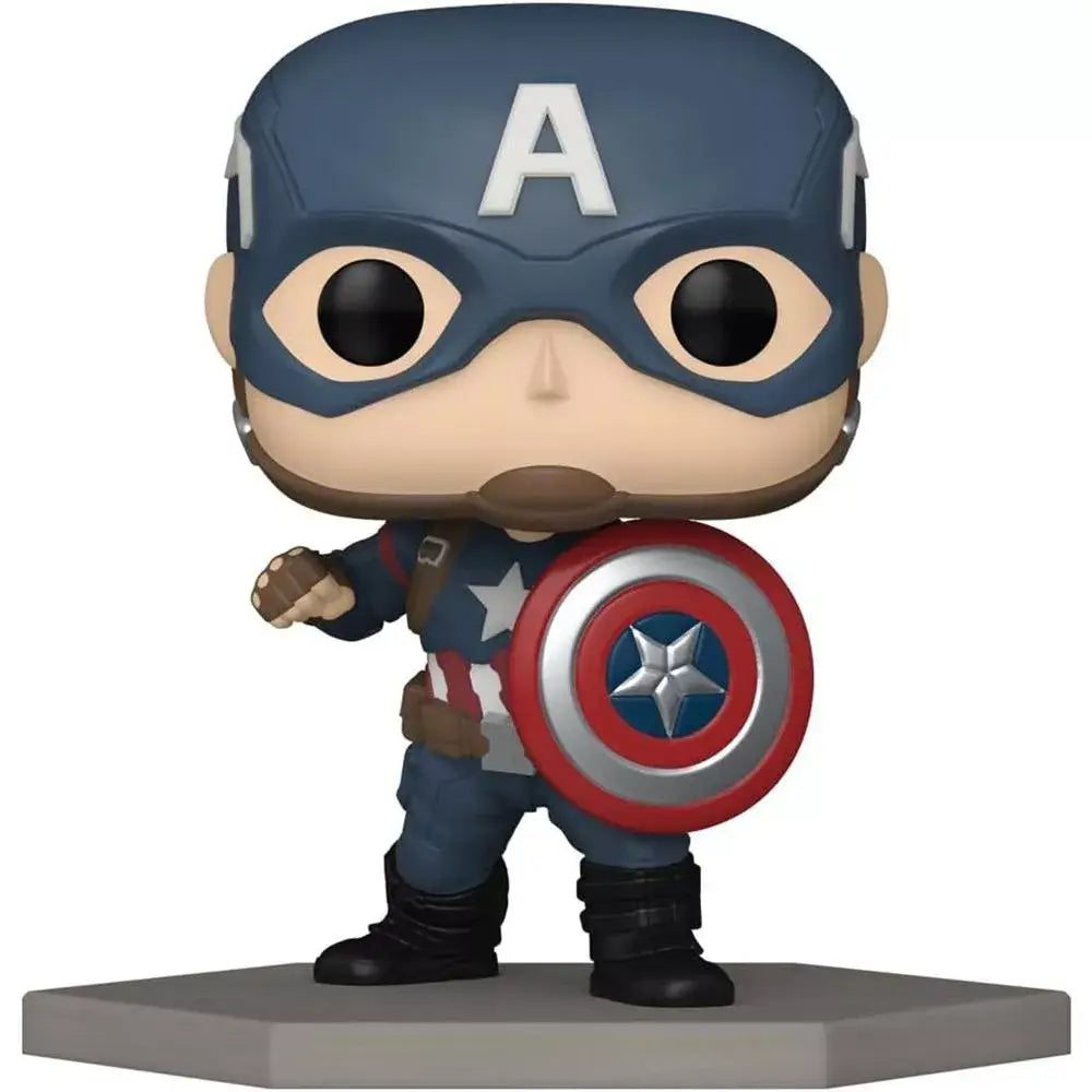 Funko POP! Marvel: Civil War Build A Scene - Captain America Amazon Exclusive. Part of the Build A Scene collection, this piece connects seamlessly with other figures in the series to recreate the legendary battle sequence. F-70101 thumbnail