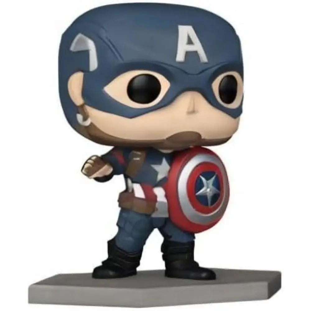 Funko POP! Marvel: Civil War Build A Scene - Captain America Amazon Exclusive. Part of the Build A Scene collection, this piece connects seamlessly with other figures in the series to recreate the legendary battle sequence. F-70101 thumbnail