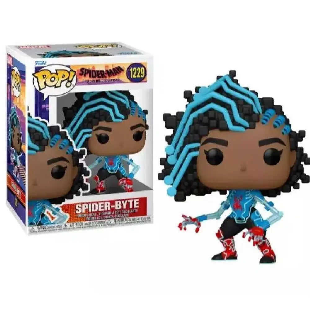 Funko Pop! Marvel: Spider-Man: Across The Spider-Verse - Spider-Byte. Leap into adventure with the cybernetic Pop! Spider-Byte! This exclusive figure is an essential addition for any Spider-Man fan’s collection. F-65728 thumbnail