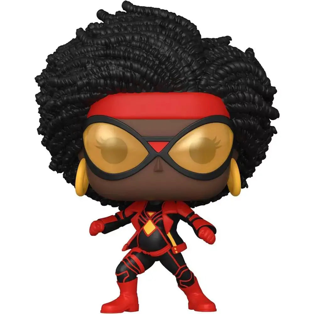 Funko Pop! Marvel: Spider-Man: Across The Spider-Verse - Spider-Woman. This collectible highlights Spider-Woman, one of the fearless and iconic characters from the animated Spider-Man: Across The Spider-Verse film. F-65727 thumbnail