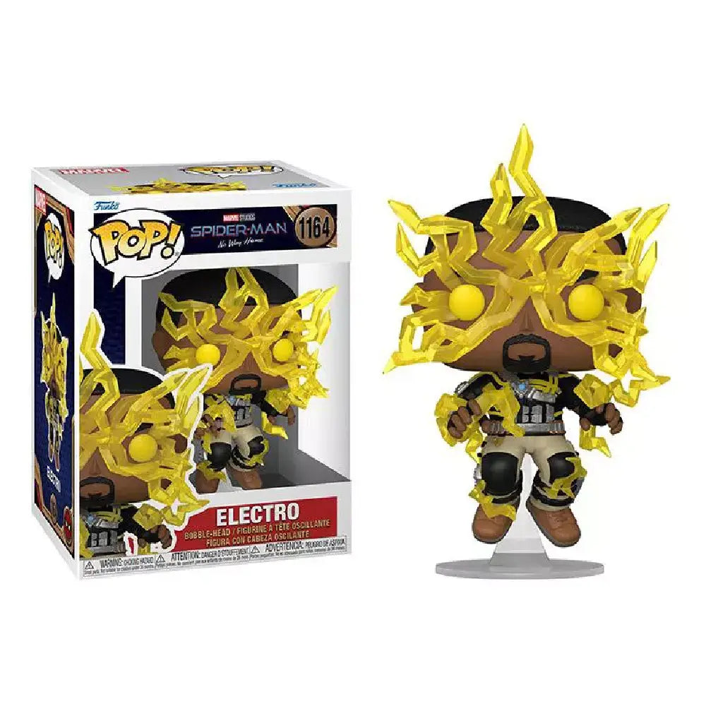Funko Pop! Marvel: Spider-Man: No Way Home - Electro in Finale Suit. Assist Spider-Man in capturing this villain by adding this figure to your Spider-Man: No Way Home collection. F-67604 thumbnail