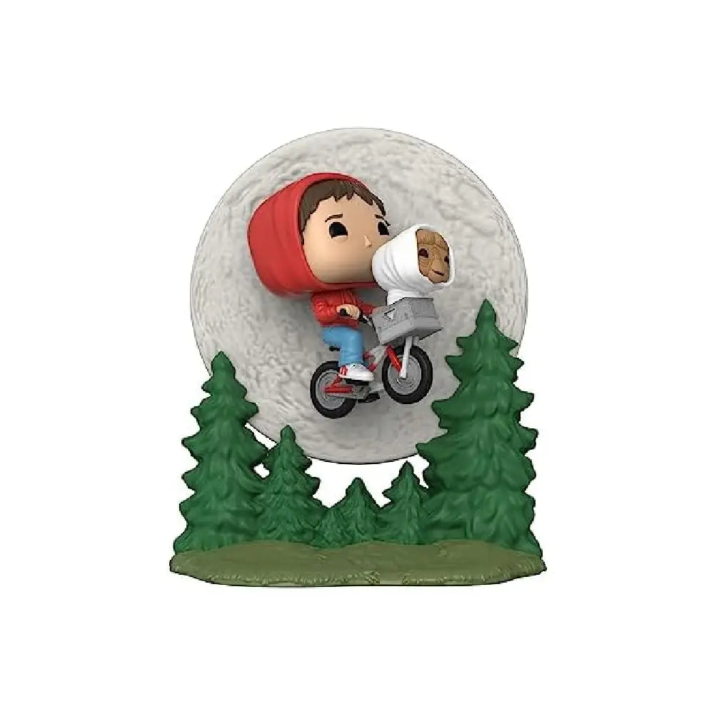 Funko Pop! Moment: E.T. The Extra-Terrestrial - Elliot and E.T. Flying. Celebrate the 40th anniversary of the film with this exclusive glow-in-the-dark Pop! Moment featuring Elliott and E.T. soaring through the sky. F-50769 thumbnail