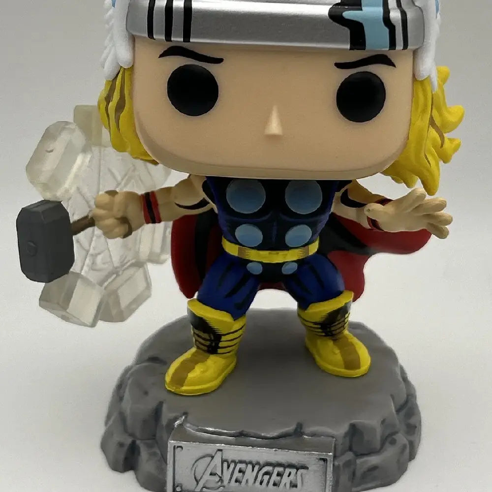 Funko Pop! & Pin: The Avengers: Earth's Mightiest Heroes - 60th Anniversary Thor with Pin.  This exclusive collection features a Funko Pop! vinyl figure of Thor alongside a commemorative pin, both designed to honor this special milestone.  F-69061 thumbnail