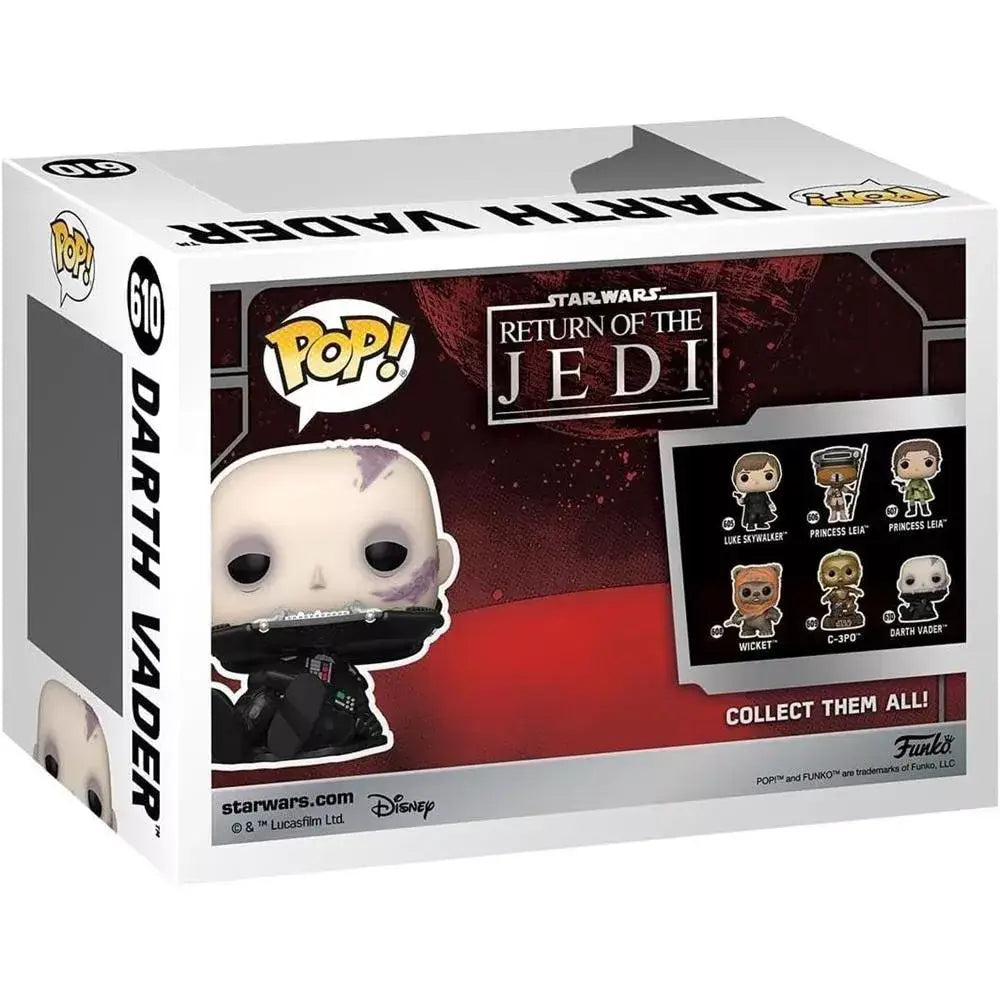 Funko Pop! Star Wars: Return of The Jedi 40th Anniversary Darth Vader. Measuring about 3.75 inches tall, this collectible showcases Darth Vader in his signature black armor, complete with his helmet, control panel, and flowing cape. F-70750 thumbnail