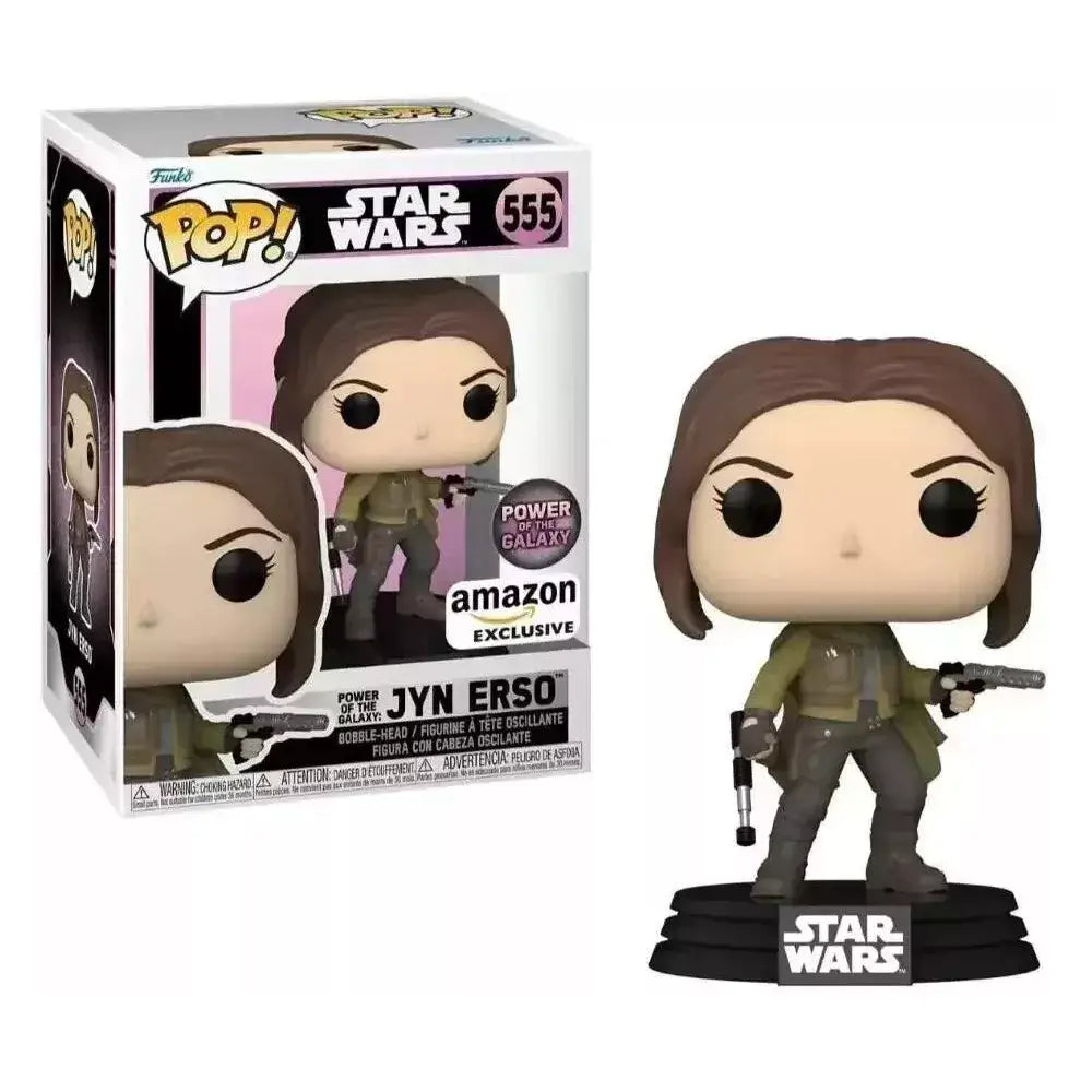 Funko Pop!: Star Wars: Power of The Galaxy - Jyn Erso Amazon Exclusive. This limited-edition collectible showcases the fearless and determined hero from Rogue One: A Star Wars Story in a bold, action-ready pose. F-66344 thumbnail
